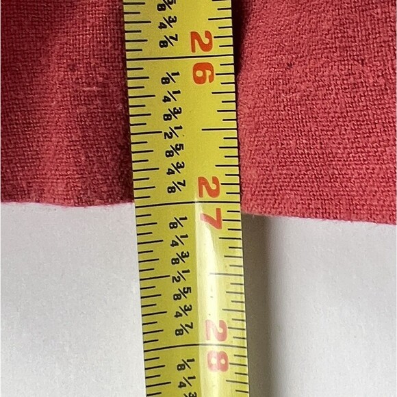 Hillard & Hanson Sz 10 Linen Blend Blazer Long-Sleeve Button-Up Pastel Red - Picture 8 of 10